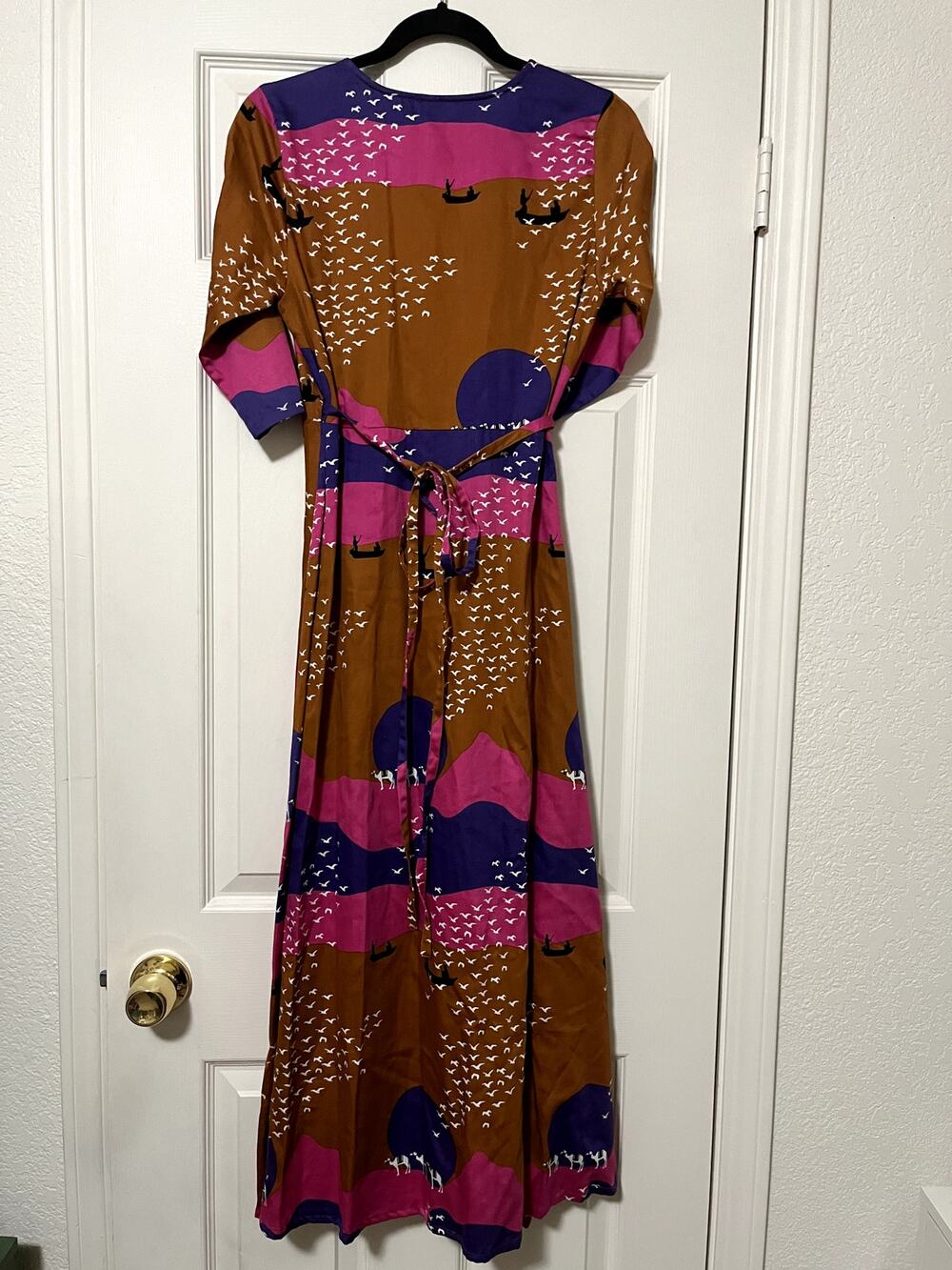 Mata Traders Aditi Wrap Maxi Dress in "Sunset Spice"